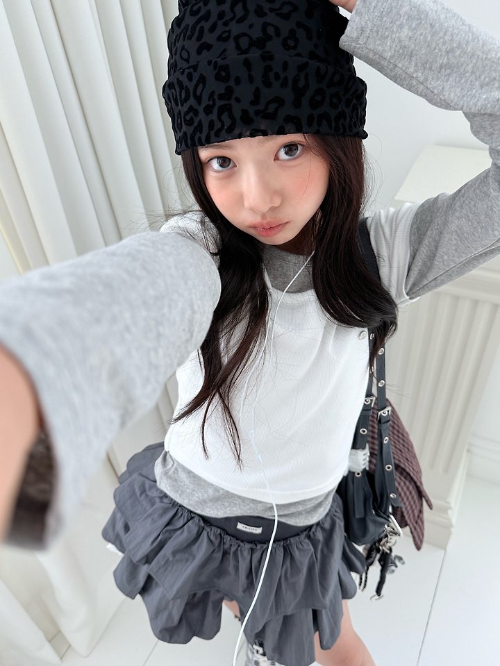 Comma - Korean Children Fashion - #kidsshorts - Point Layered Tee - 6