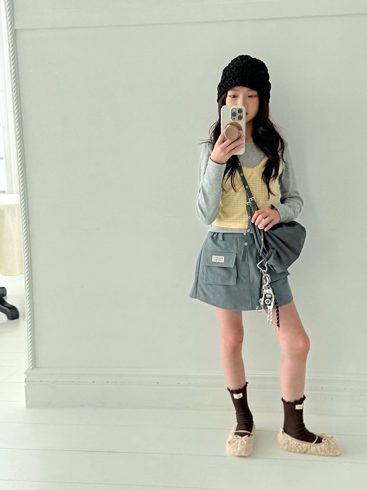 Comma - Korean Children Fashion - #kidsshorts - Bustier Layered Tee - 3