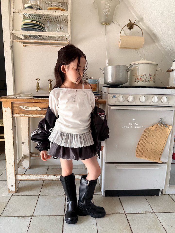 Comma - Korean Children Fashion - #kidsshorts - Mesh Frill Set - 12