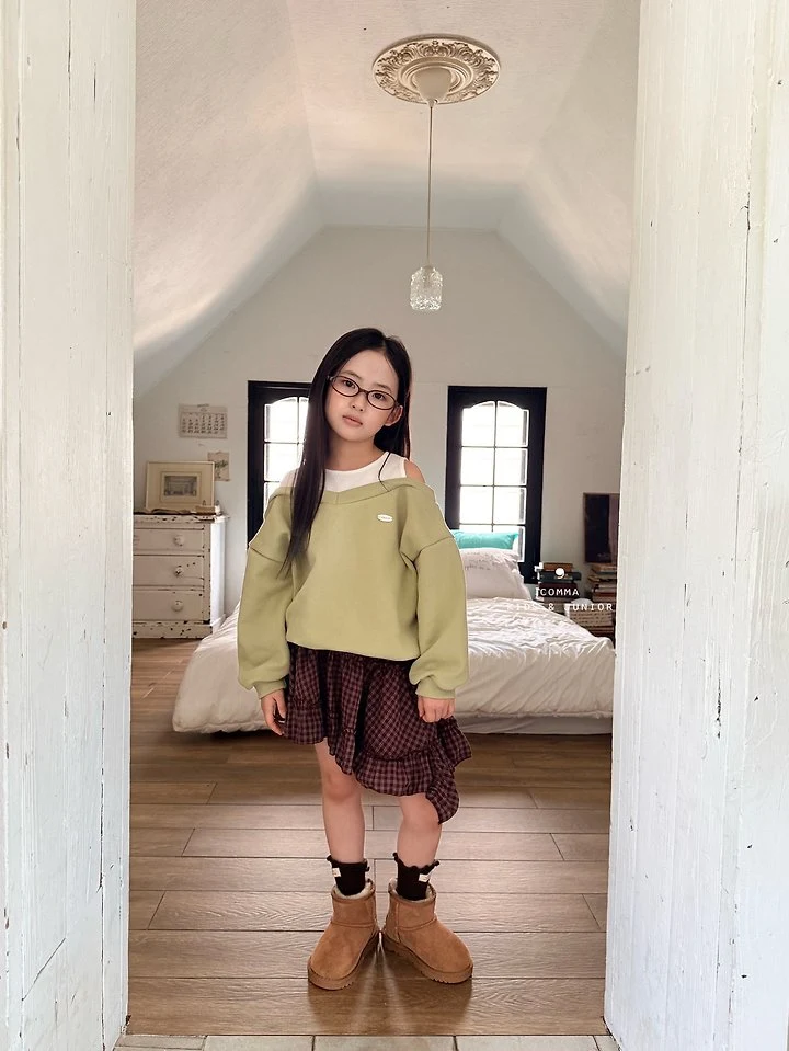 Comma - Korean Children Fashion - #kidsstore - V-Trim Sweatshirt - 6