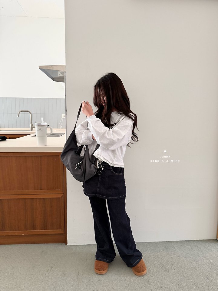 Comma - Korean Children Fashion - #kidsstore - Skirt Denim Pants - 6