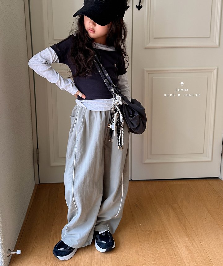 Comma - Korean Children Fashion - #kidzfashiontrend - Piping Line Pants
