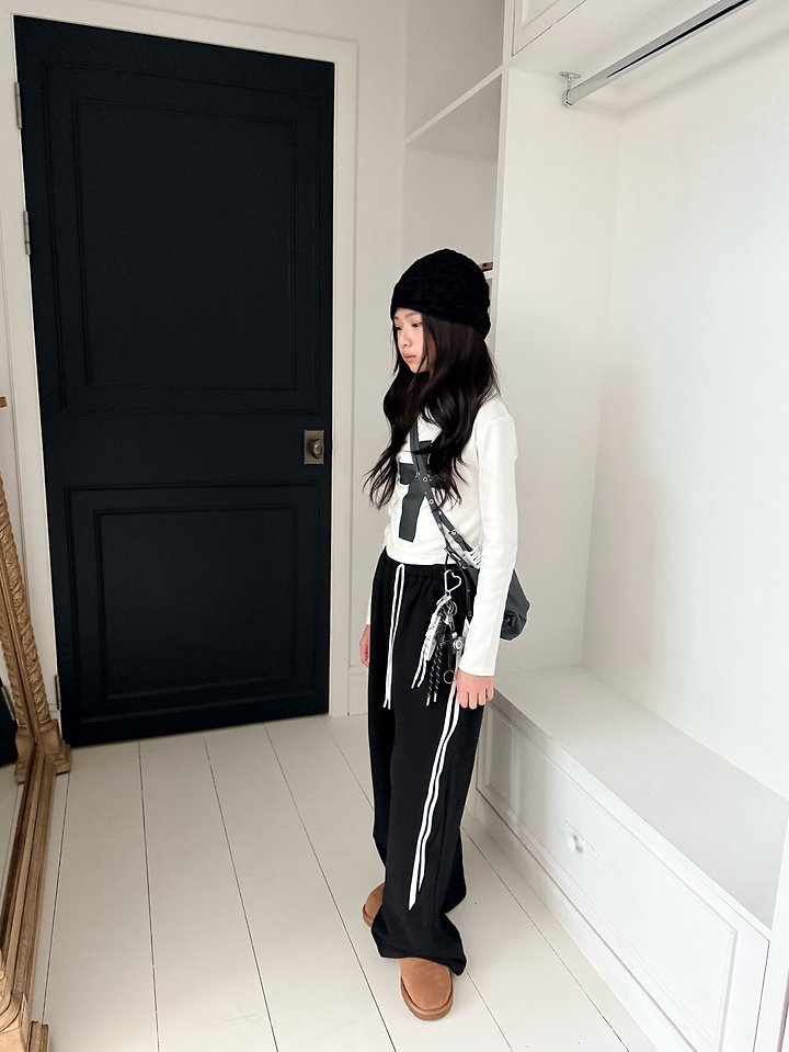 Comma - Korean Children Fashion - #kidsstore - Cut-Line Double Stripe Pants - 4