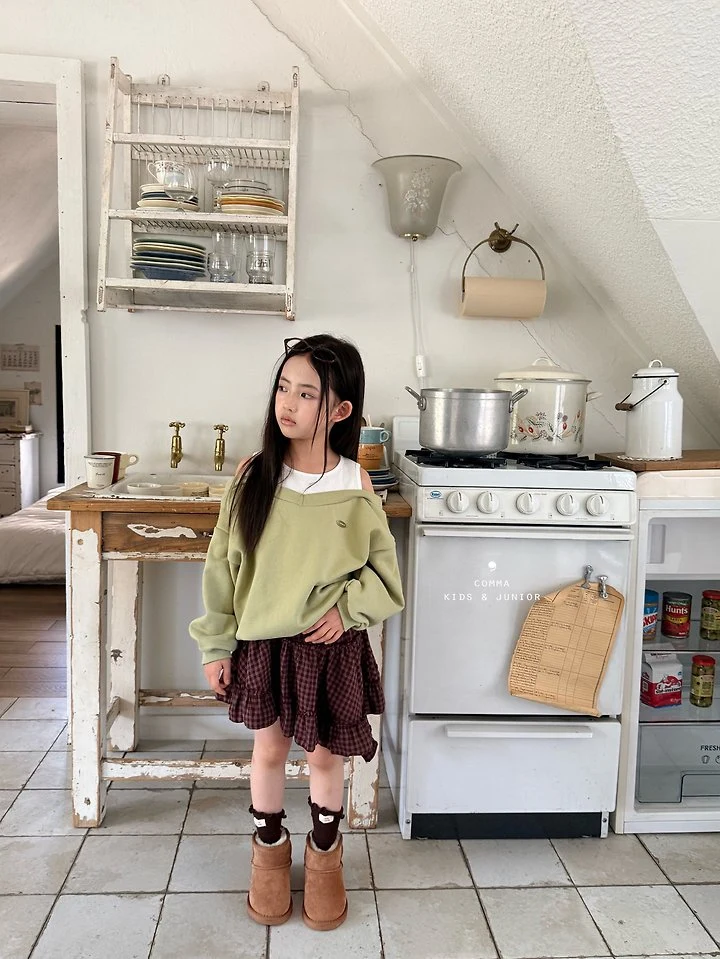 Comma - Korean Children Fashion - #littlefashionista - V-Trim Sweatshirt - 9
