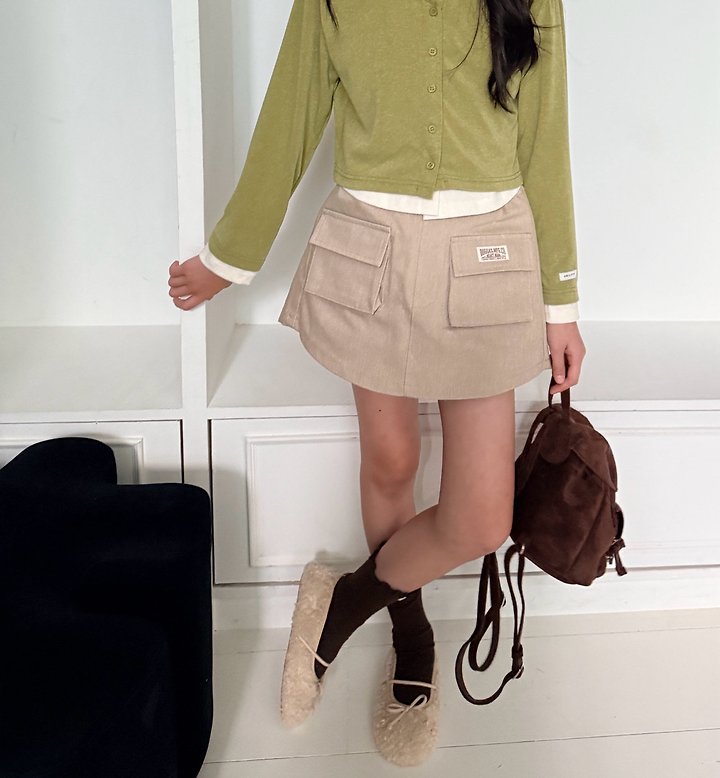 Comma - Korean Children Fashion - #littlefashionista - Cargo Skirt Pants