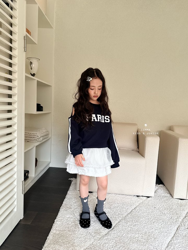Comma - Korean Children Fashion - #Kfashion4kids - Slit Double Stripe Sweatshirt - 4