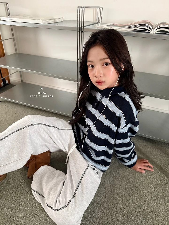 Comma - Korean Children Fashion - #magicofchildhood - Cut-Line Embroidered Pants - 9