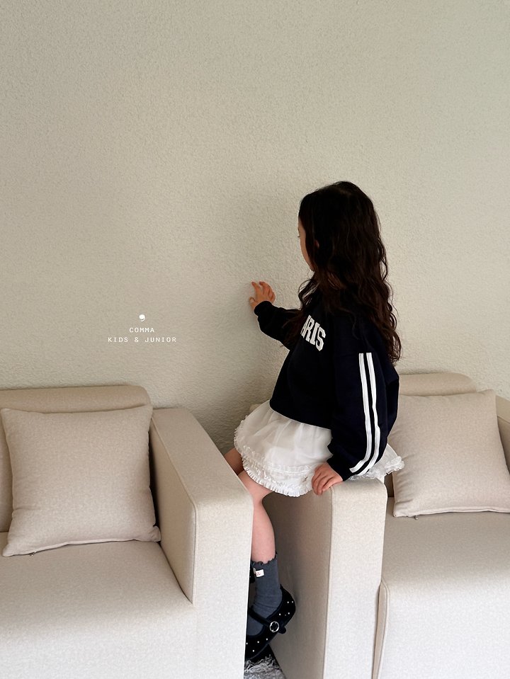 Comma - Korean Children Fashion - #magicofchildhood - Slit Double Stripe Sweatshirt - 5