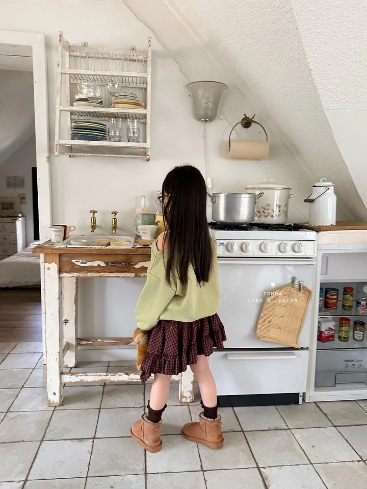 Comma - Korean Children Fashion - #minifashionista - V-Trim Sweatshirt - 11