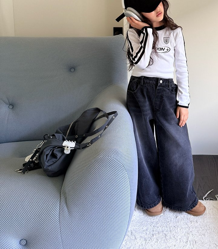 Comma - Korean Children Fashion - #prettylittlegirls - Wide Denim Pants