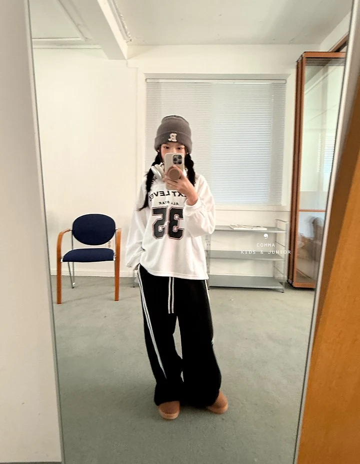Comma - Korean Children Fashion - #prettylittlegirls - Cut-Line Double Stripe Pants - 9