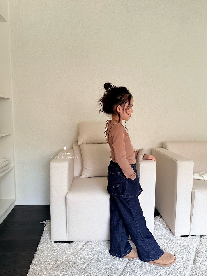 Comma - Korean Children Fashion - #prettylittlegirls - Skirt Denim Pants - 12