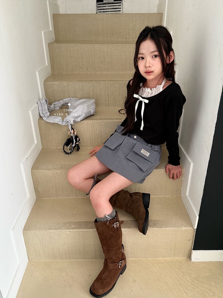 Comma - Korean Children Fashion - #stylishchildhood - Cargo Skirt Pants - 7