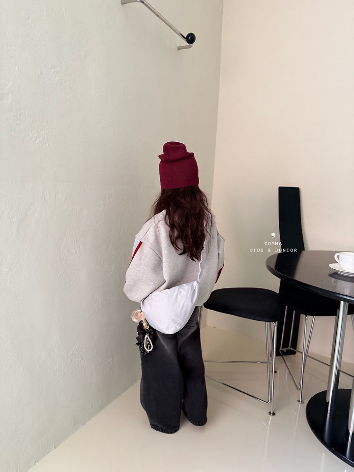 Comma - Korean Children Fashion - #stylishchildhood - Slit Double Stripe Sweatshirt - 10
