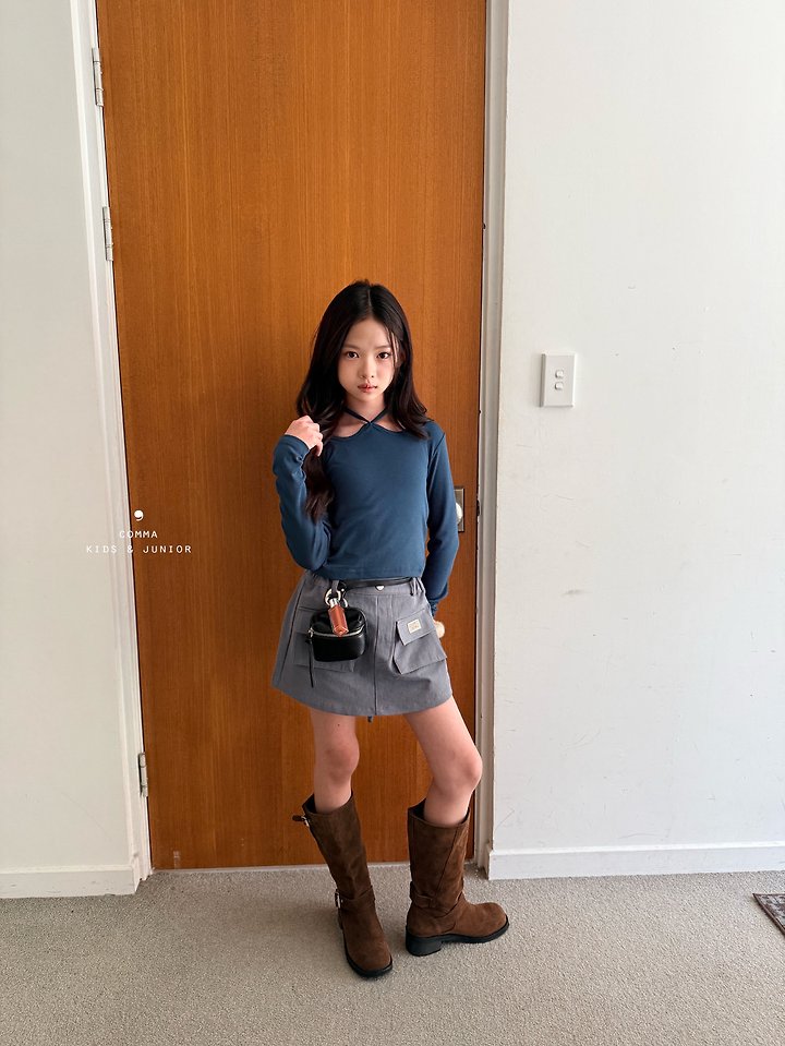Comma - Korean Children Fashion - #todddlerfashion - Cargo Skirt Pants - 5