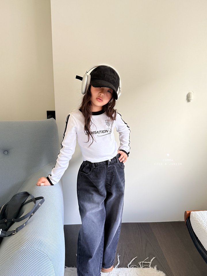 Comma - Korean Children Fashion - #todddlerfashion - Colorblock Double Stripe Tee - 3