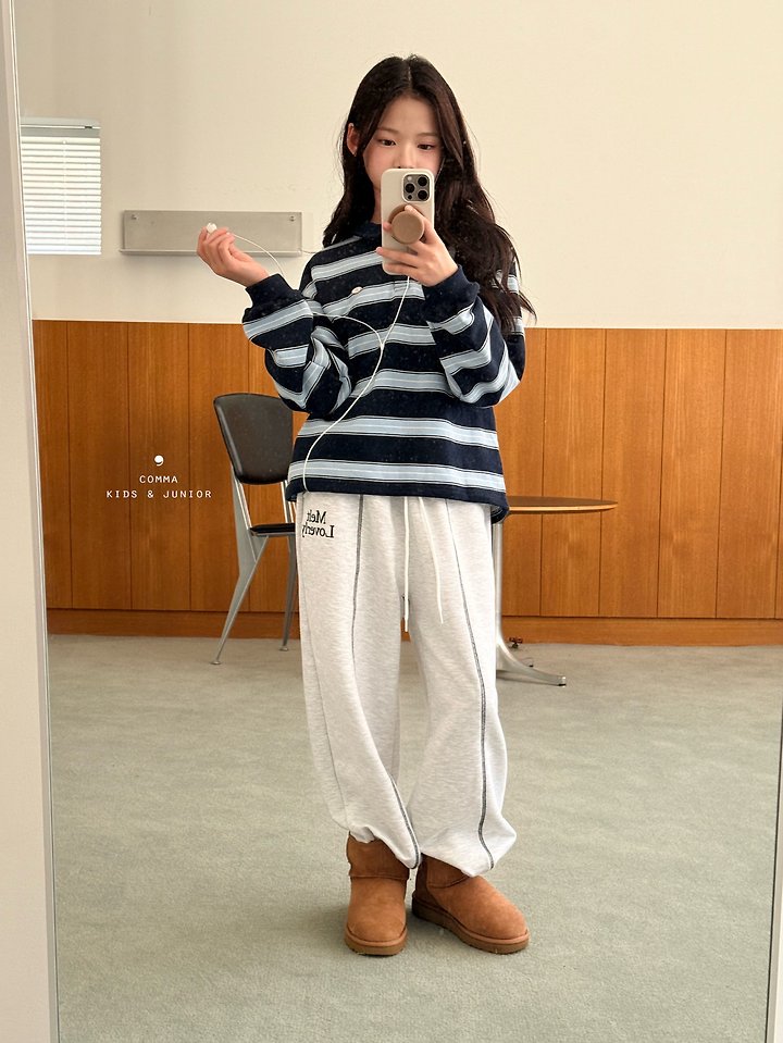 Comma - Korean Children Fashion - #toddlerclothing - Stripe Collar Tee - 11