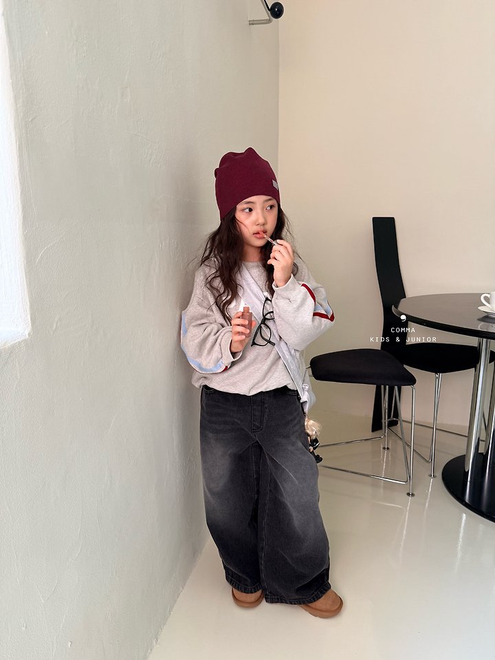 Comma - Korean Children Fashion - #toddlerclothing - Slit Double Stripe Sweatshirt - 9