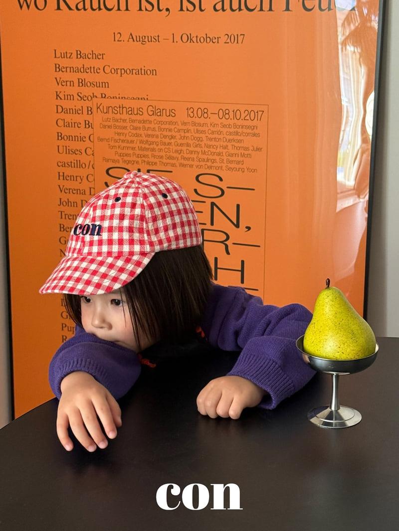 Con - Korean Baby Fashion - #babyboutique - Check Cap - 10