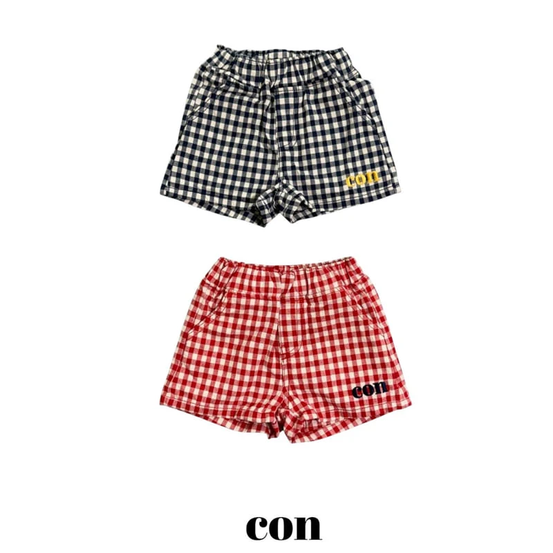 Con - Korean Baby Fashion - #babyboutiqueclothing - Bebe Check Shorts