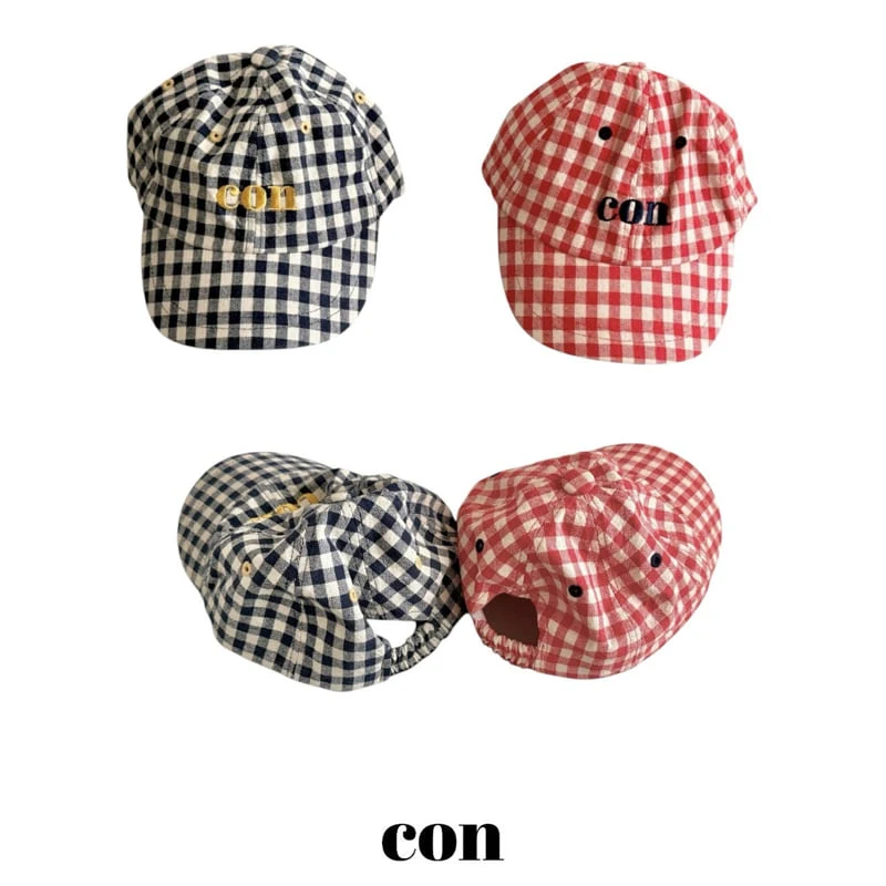 Con - Korean Baby Fashion - #babylifestyle - Check Cap