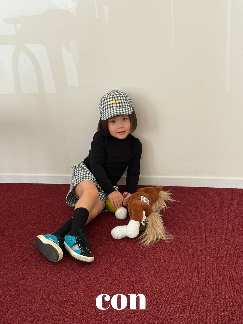 Con - Korean Baby Fashion - #babyoutfit - Check Cap - 5