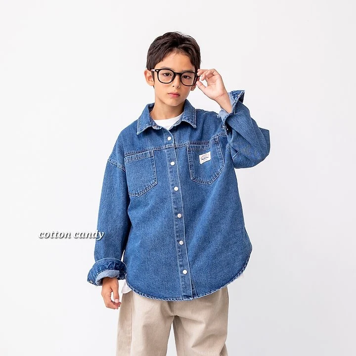 Cotton Candy - Korean Children Fashion - #stylishchildhood - Original Denim Shirt - 7