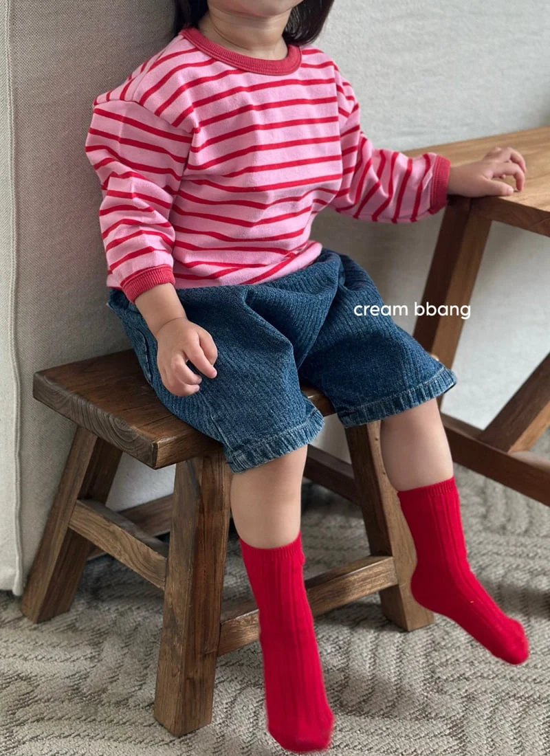 Cream Bbang - Korean Baby Fashion - #babyboutique - Bebe Denim Baggy - 6