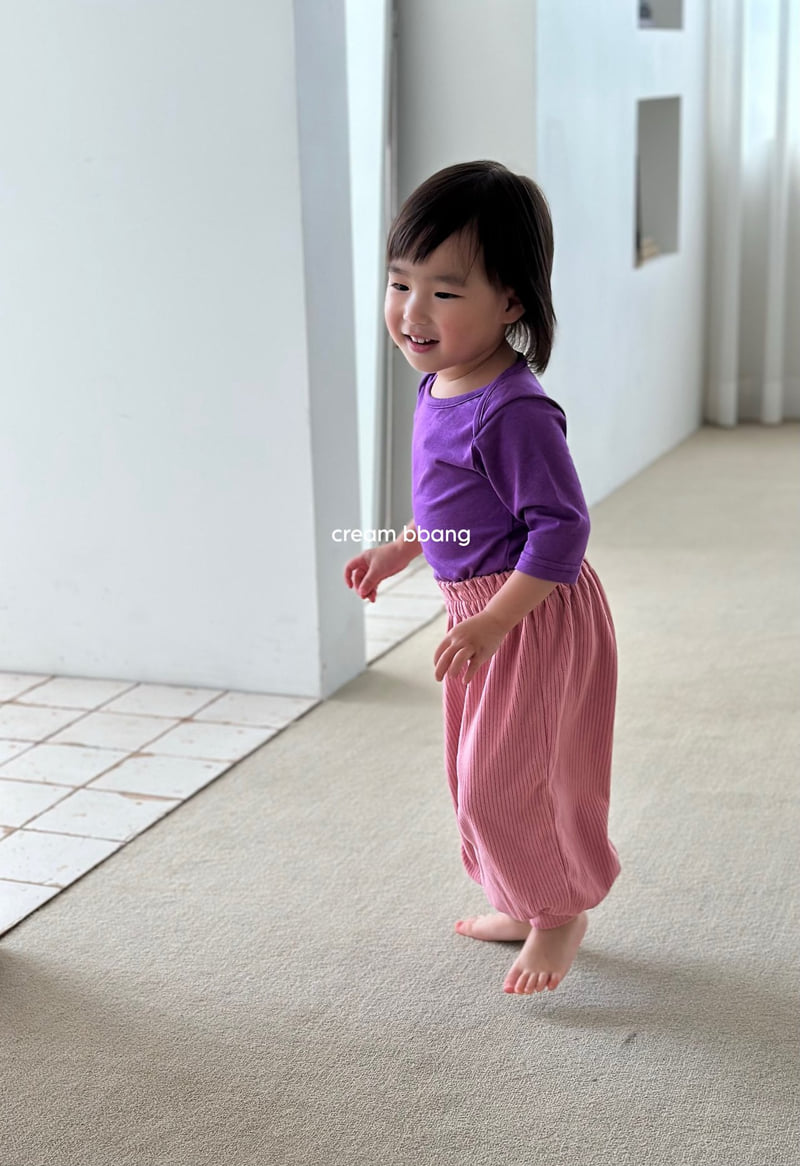 Cream Bbang - Korean Baby Fashion - #babyboutique - Bound Neck Tee - 3