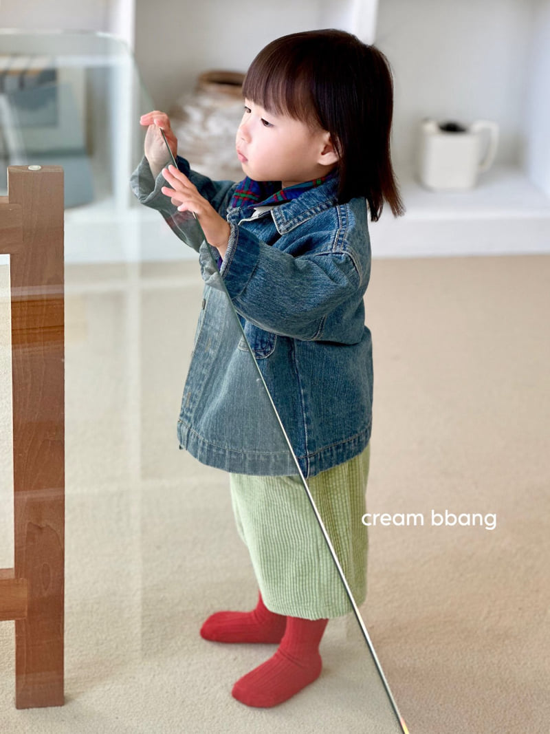 Cream Bbang - Korean Baby Fashion - #babyboutique - Matcha Corduroy Half Pants - 6
