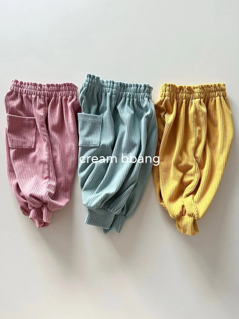 Cream Bbang - Korean Baby Fashion - #babyboutiqueclothing - Ribbed Aladdin Pants - 8