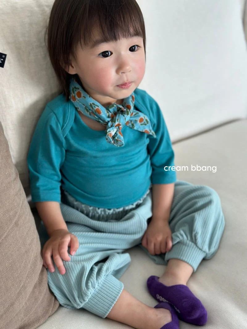 Cream Bbang - Korean Baby Fashion - #babyclothing - Ribbed Aladdin Pants - 9