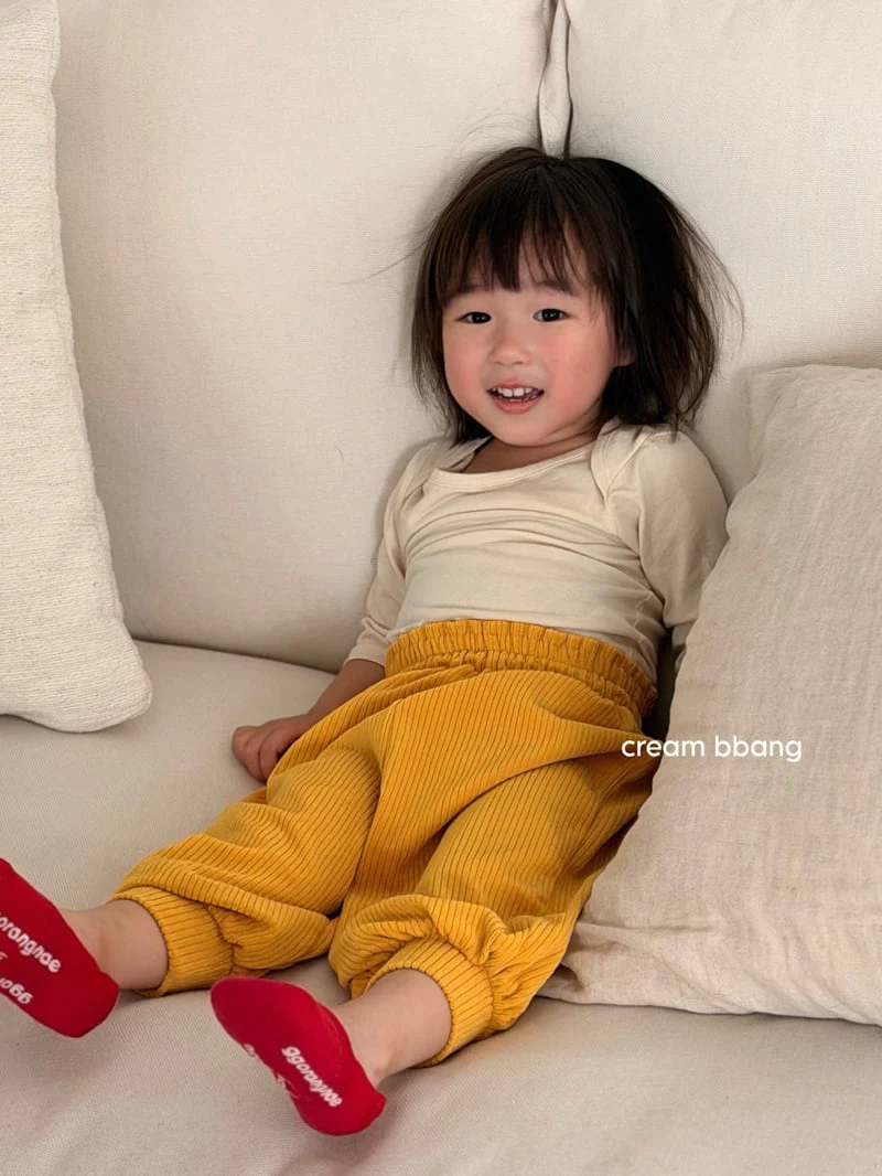 Cream Bbang - Korean Baby Fashion - #babyfashion - Ribbed Aladdin Pants - 10