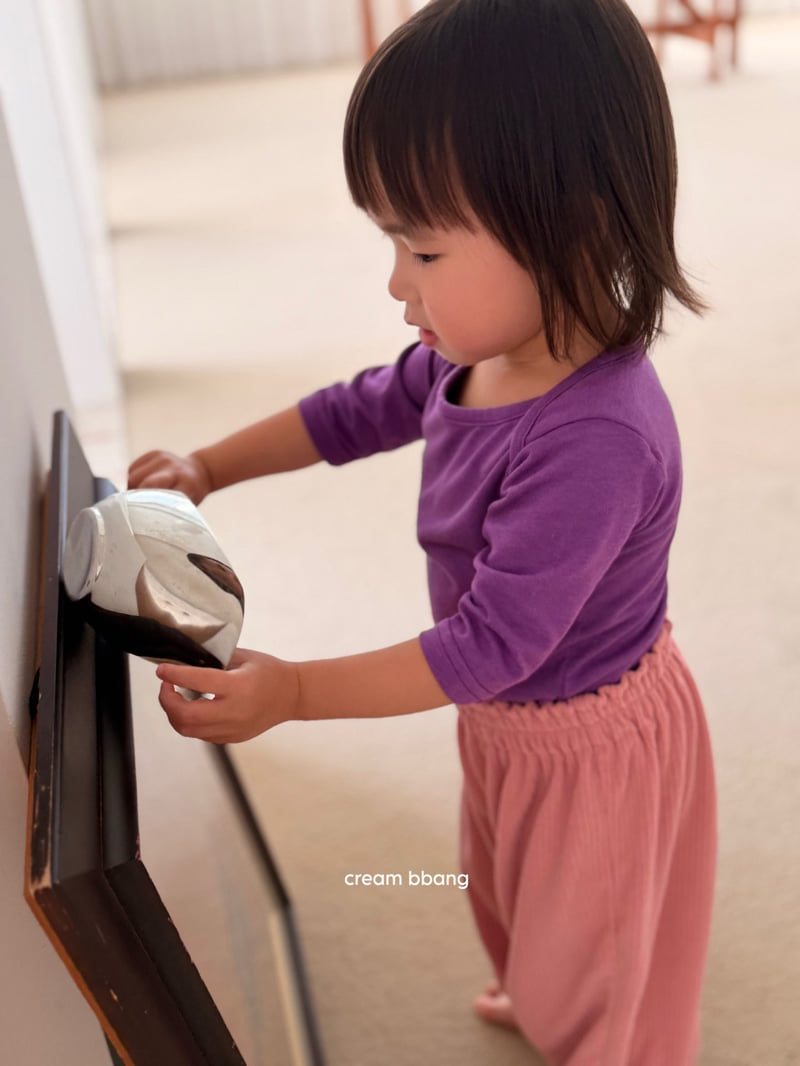 Cream Bbang - Korean Baby Fashion - #babyfashion - Bound Neck Tee - 7
