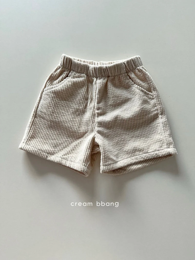 Cream Bbang - Korean Baby Fashion - #babyfashion - Matcha Corduroy Half Pants - 9