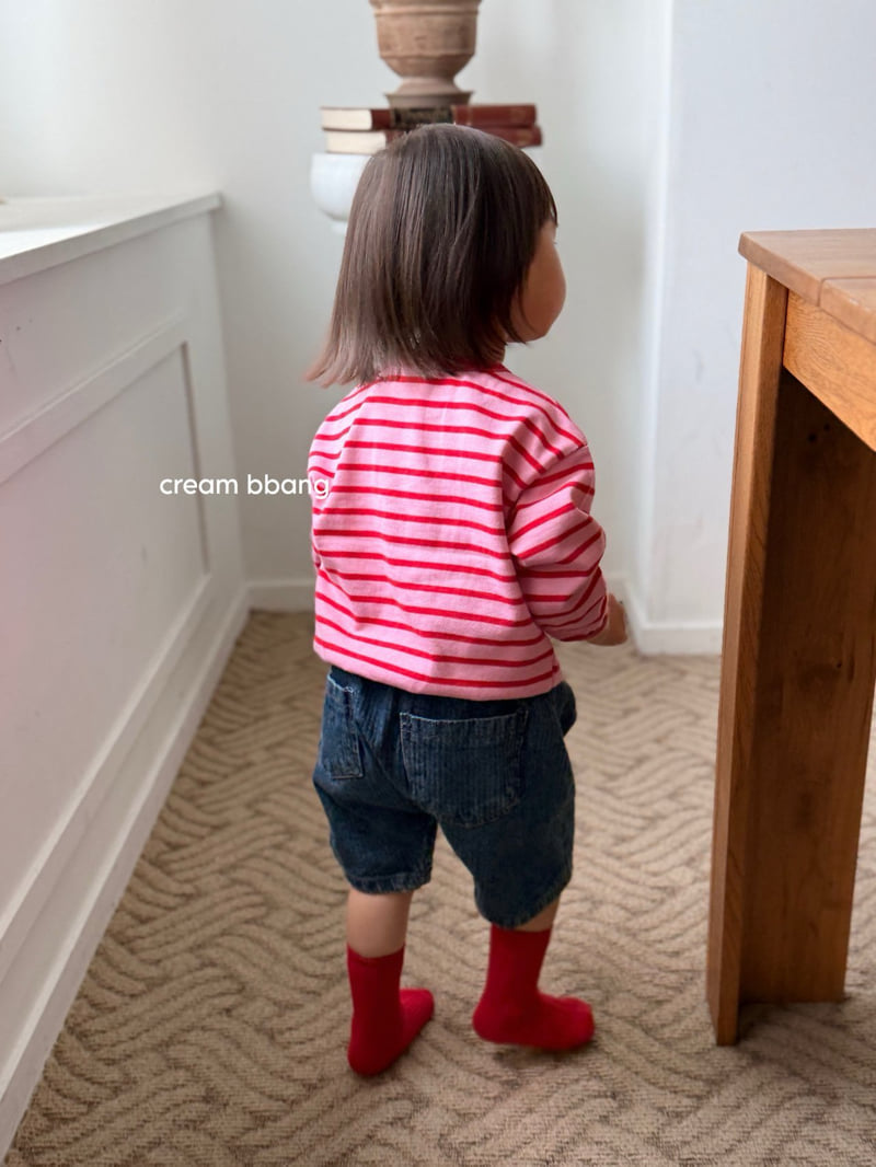 Cream Bbang - Korean Baby Fashion - #babyfever - Bebe Denim Baggy - 10