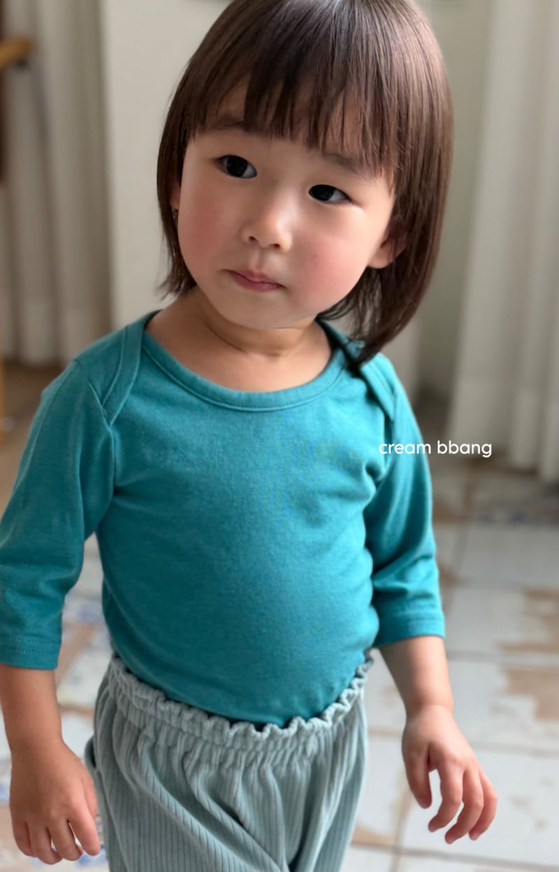 Cream Bbang - Korean Baby Fashion - #babygirlfashion - Bound Neck Tee - 9
