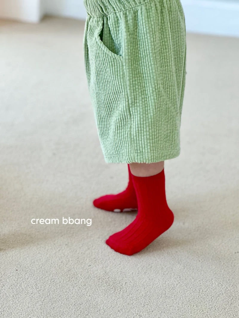 Cream Bbang - Korean Baby Fashion - #babygirlfashion - Matcha Corduroy Half Pants - 11