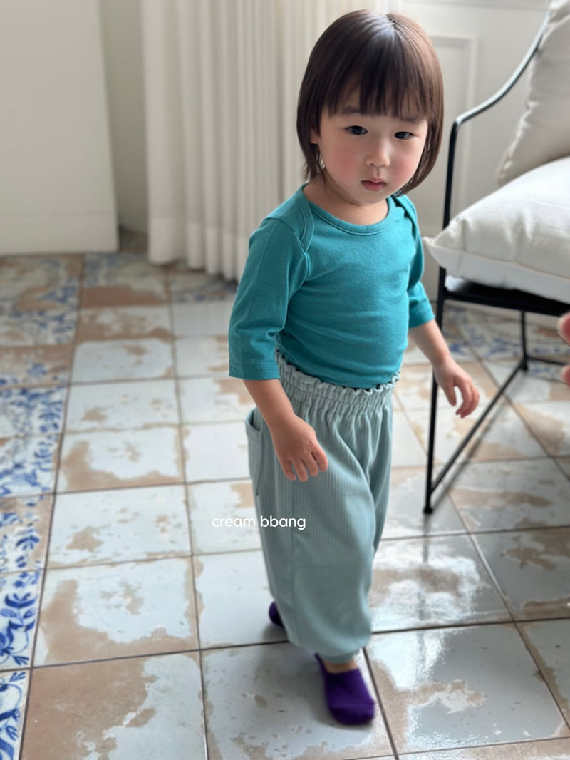 Cream Bbang - Korean Baby Fashion - #babylifestyle - Bound Neck Tee - 10