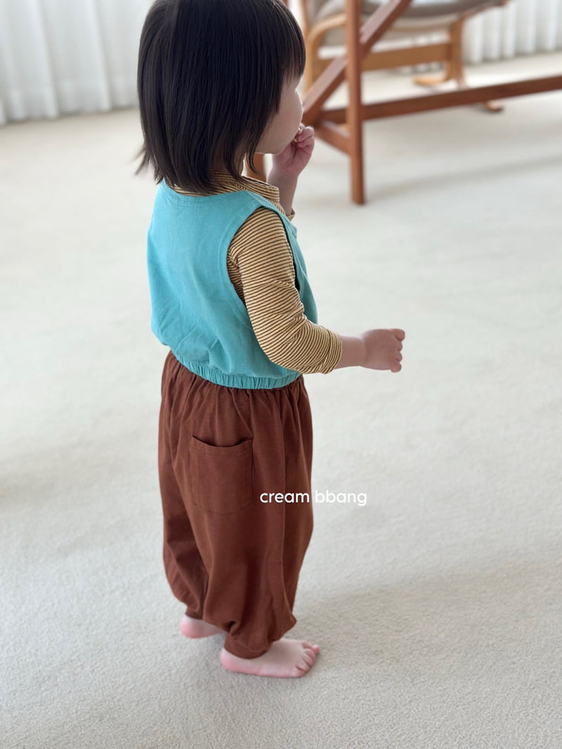 Cream Bbang - Korean Baby Fashion - #babyoninstagram - Simple Aladdin Pants - 10