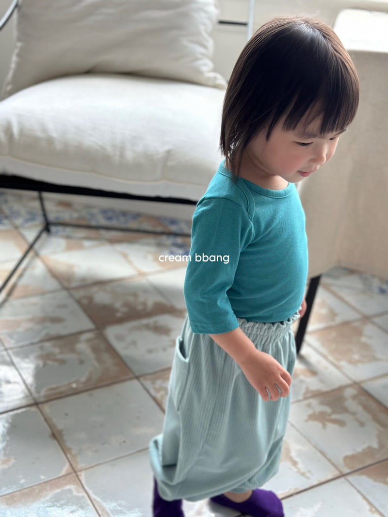 Cream Bbang - Korean Baby Fashion - #babyootd - Bound Neck Tee - 12