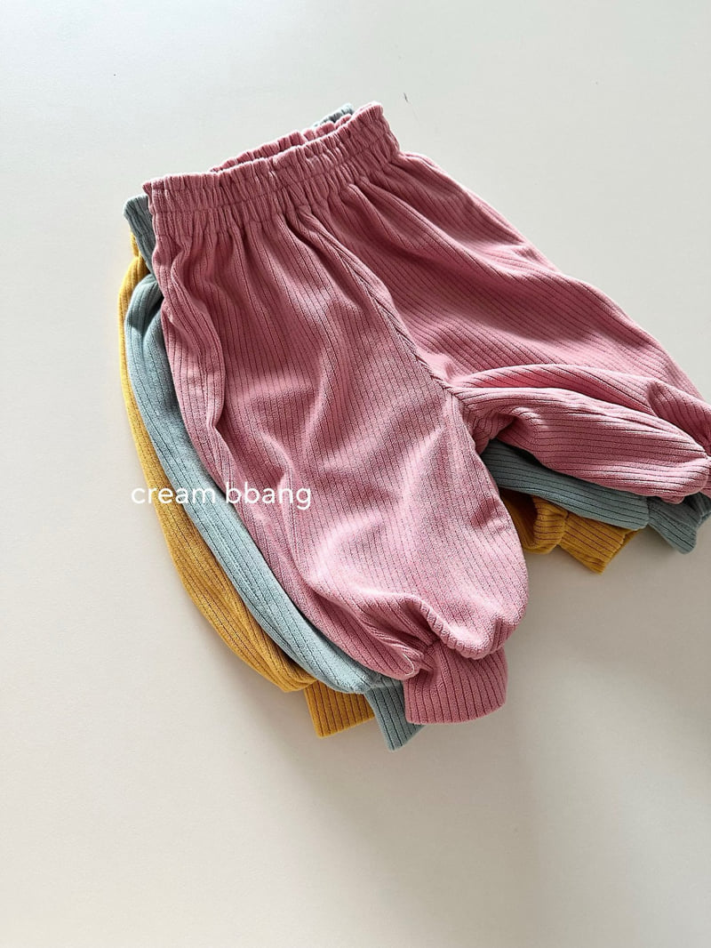 Cream Bbang - Korean Baby Fashion - #babywear - Ribbed Aladdin Pants - 4