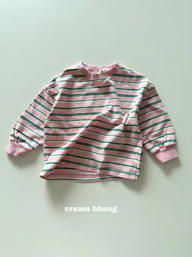 Cream Bbang - Korean Children Fashion - #Kfashion4kids - Ribbed Cuff Stripe Long Sleeve Tee - 8