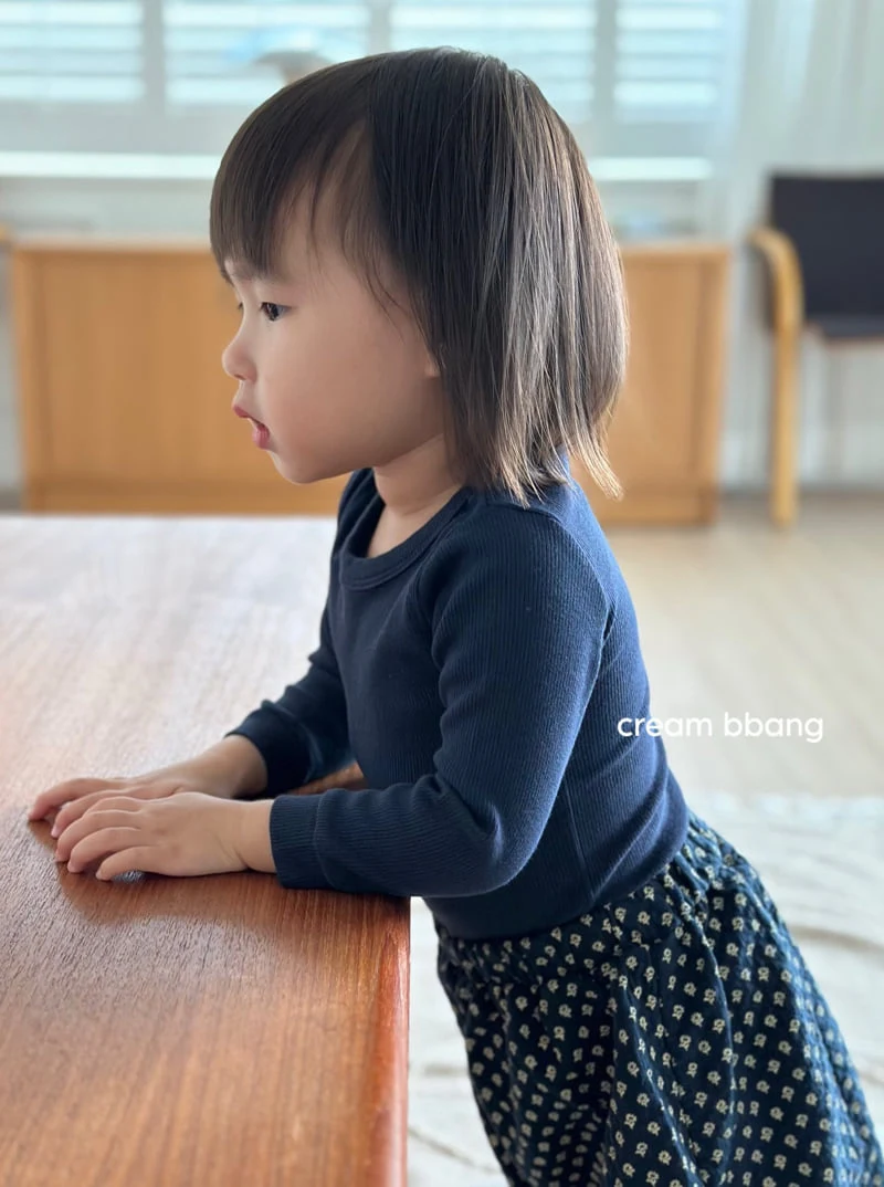 Cream Bbang - Korean Children Fashion - #Kfashion4kids - Ribbed Cuff Long Sleeve Tee - 5