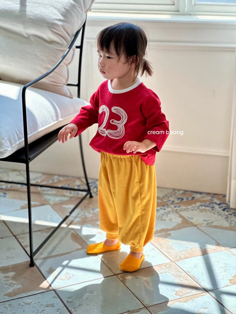 Cream Bbang - Korean Children Fashion - #childofig - 23 Embroidered Color-Block Tee - 5