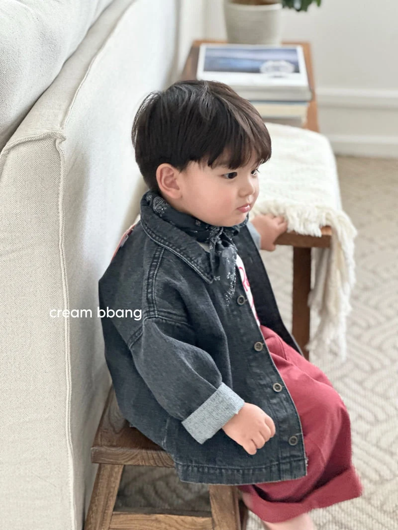 Cream Bbang - Korean Children Fashion - #childofig - Puppy Denim Jacket - 11