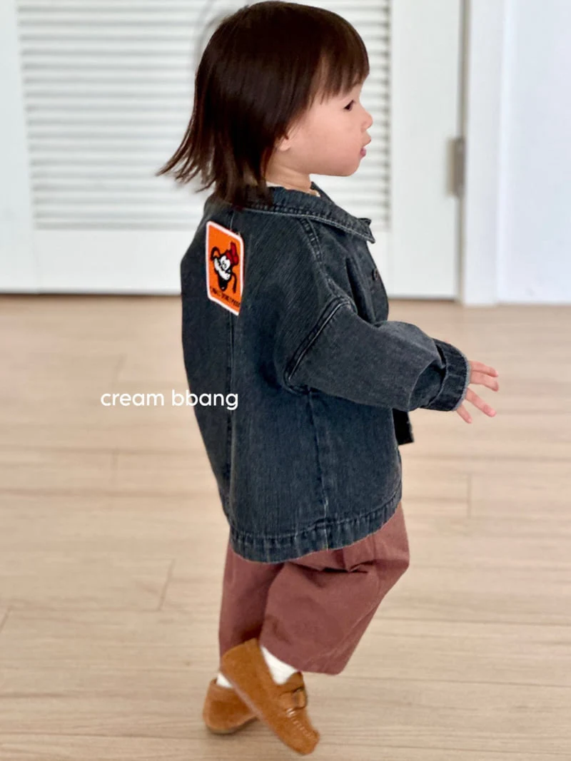 Cream Bbang - Korean Children Fashion - #childofig - Puppy Denim Jacket - 12