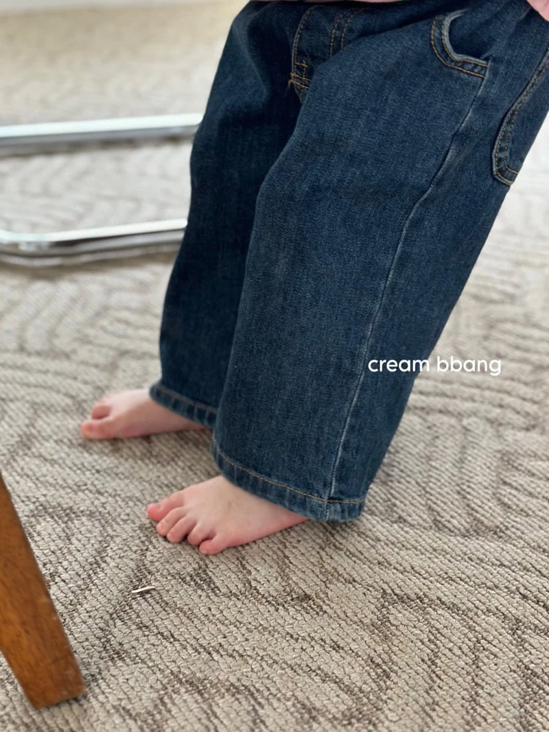 Cream Bbang - Korean Children Fashion - #childofig - Light Denim Baggy - 9