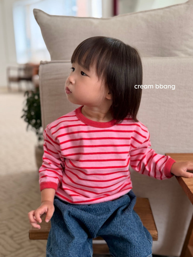 Cream Bbang - Korean Children Fashion - #childofig - Stripe Sweatshirt - 5