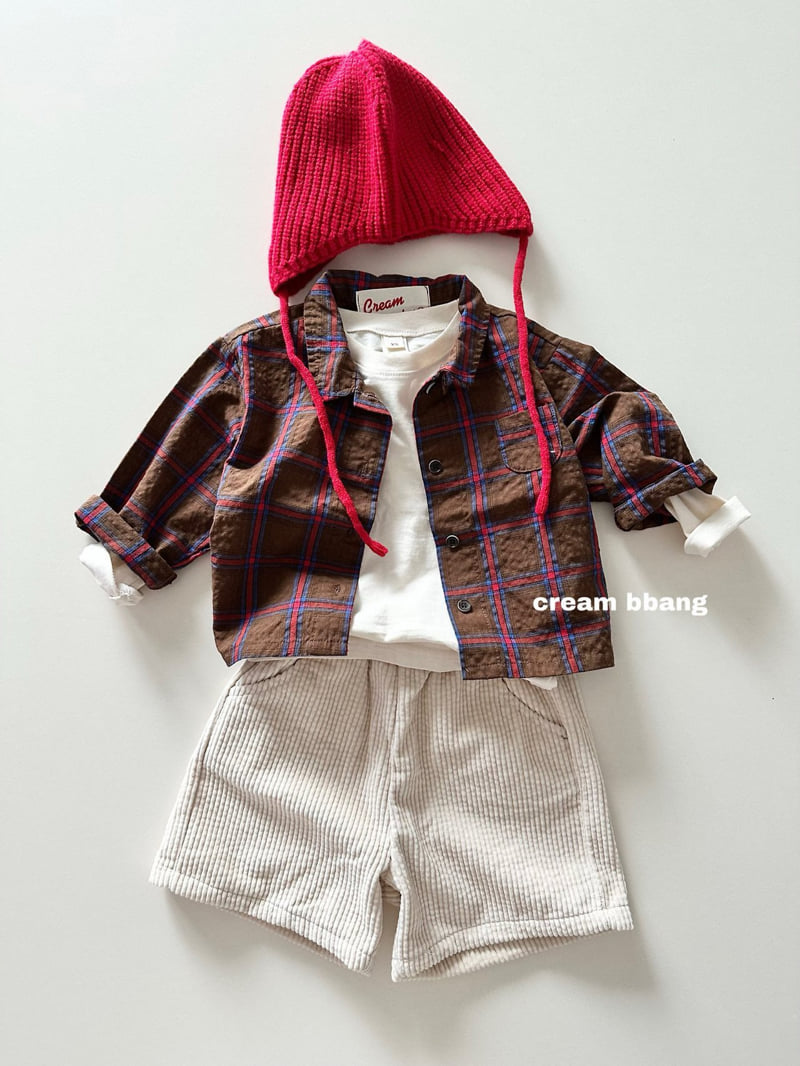 Cream Bbang - Korean Children Fashion - #childofig - Antique Check Shirt - 4